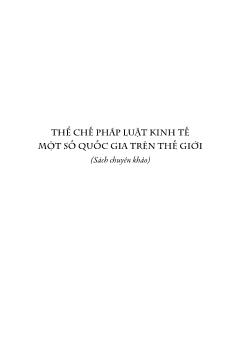 Tài liệu Thể chế pháp luật kinh tế một số quốc gia trên thế giới