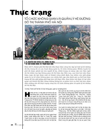 Thực trạng tổ chức không gian và quản lý hè đường đô thị thành phố Hà Nội