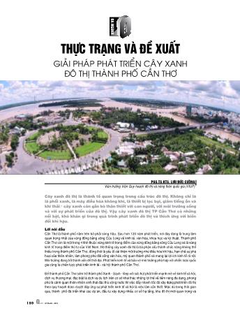 Thực trạng và đề xuất - Giải pháp phát triển cây xanh đô thị thành phố Cần Thơ