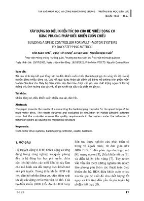 Xây dựng bộ điều khiển tốc độ cho hệ nhiều động cơ bằng phương pháp điều khiển cuốn chiếu
